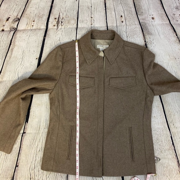 J CREW Camel WOOL Blend Short Lined Car Coat - Picture 7 of 8